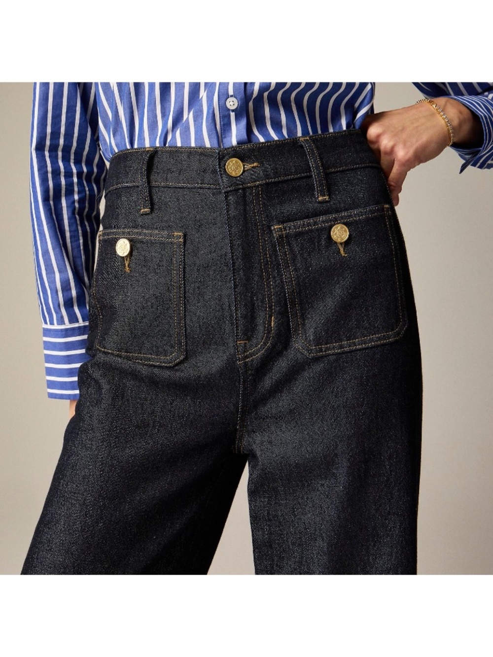 J. Crew‎ Sailor Denim Trouser in Rinse Wash - Picture 2 of 11